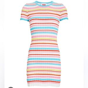 The June Striped Rib Knit Mini Dress